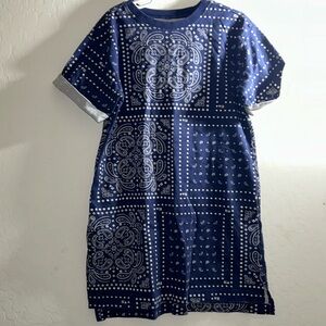 Girls folded sleeve dress size small